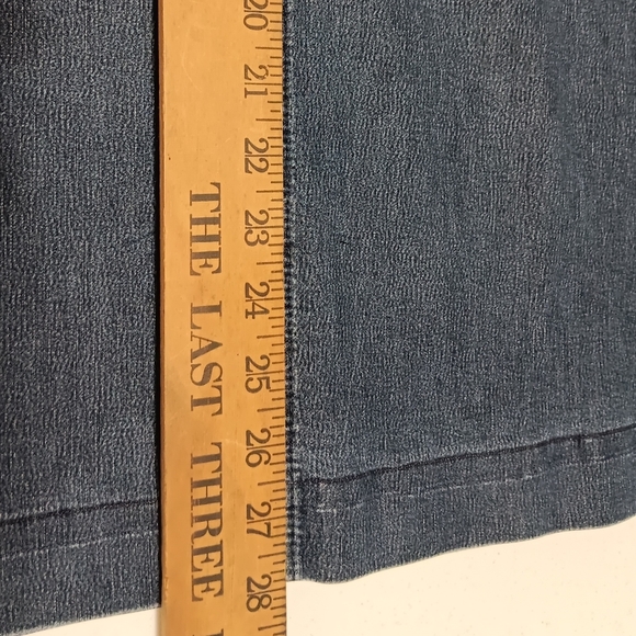 Lee Rider Denim Skirt Straight High Waist Women 16M Modified 35x28 Mid Wash Blue - Picture 11 of 12